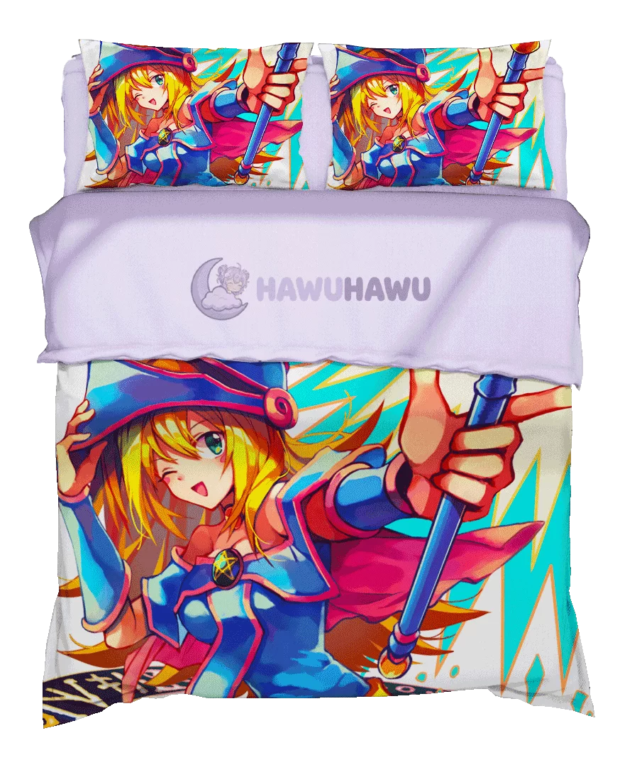 Dark Magician Girl Yu-Gi-Oh! Bedding Set 3-Piece HD Print - HaWuHaWu
