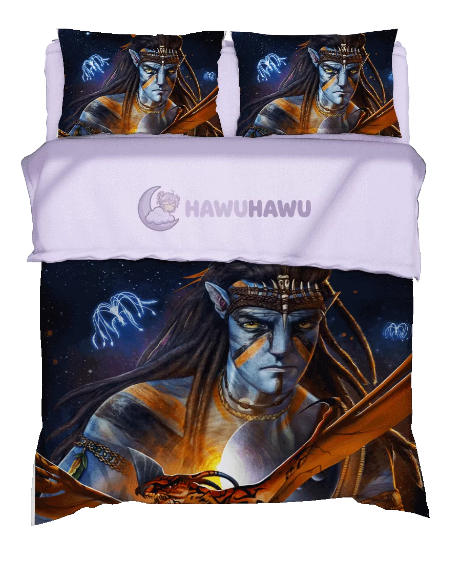 Jake Sully Avatar Bedding Set 4-Piece HD Print - HaWuHaWu