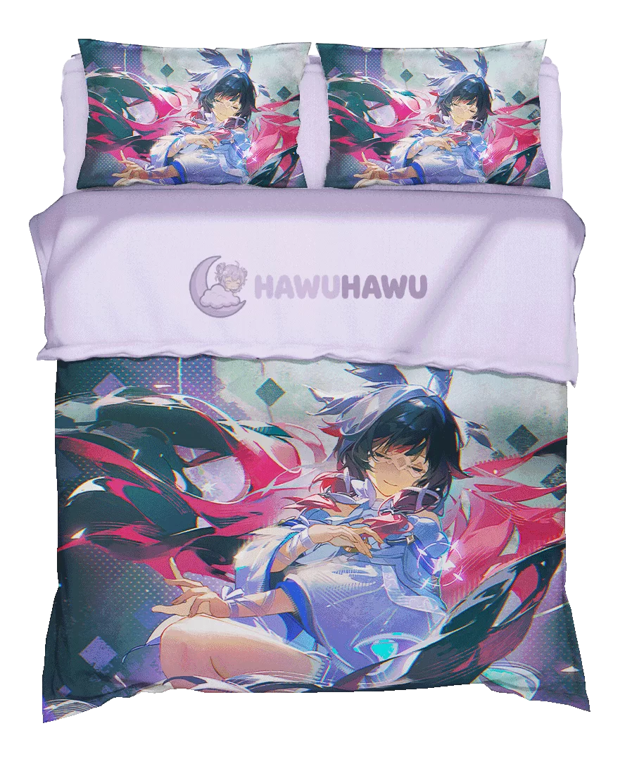 Columbina Genshin Impact Bedding Set 4-Piece HD Print - HaWuHaWu