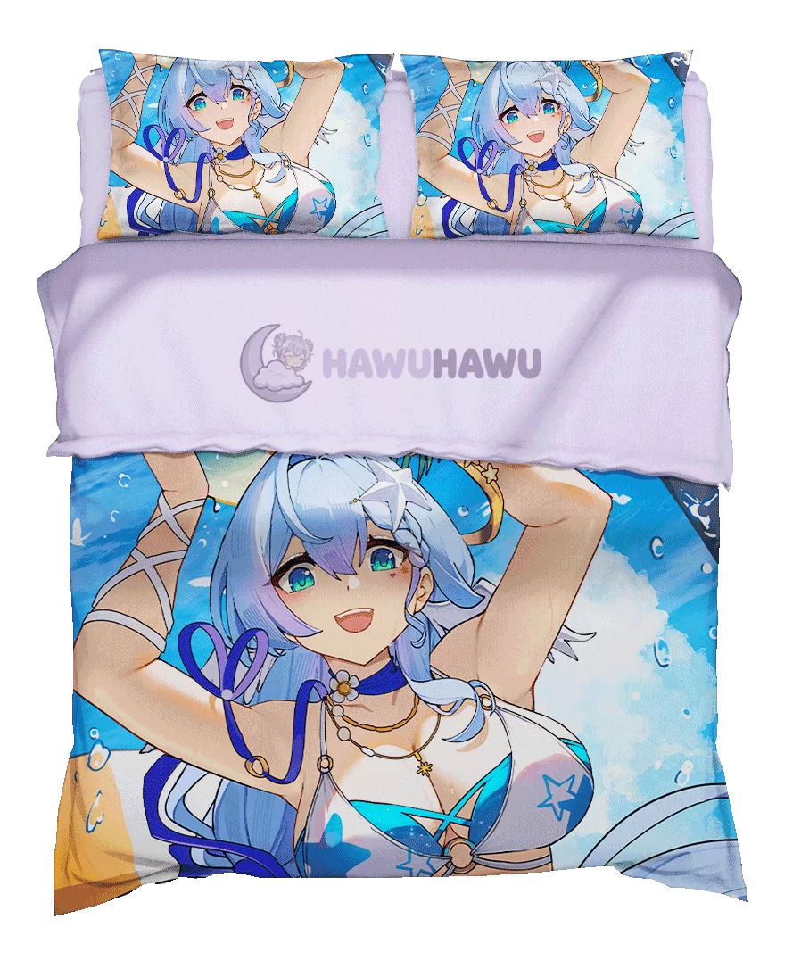 Robin Genshin Impact Bedding Set 4-Piece HD Print - HaWuHaWu