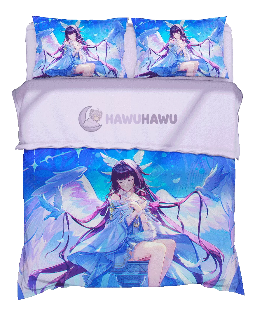 Columbina Genshin Impact Bedding Set 4-Piece HD Print - HaWuHaWu