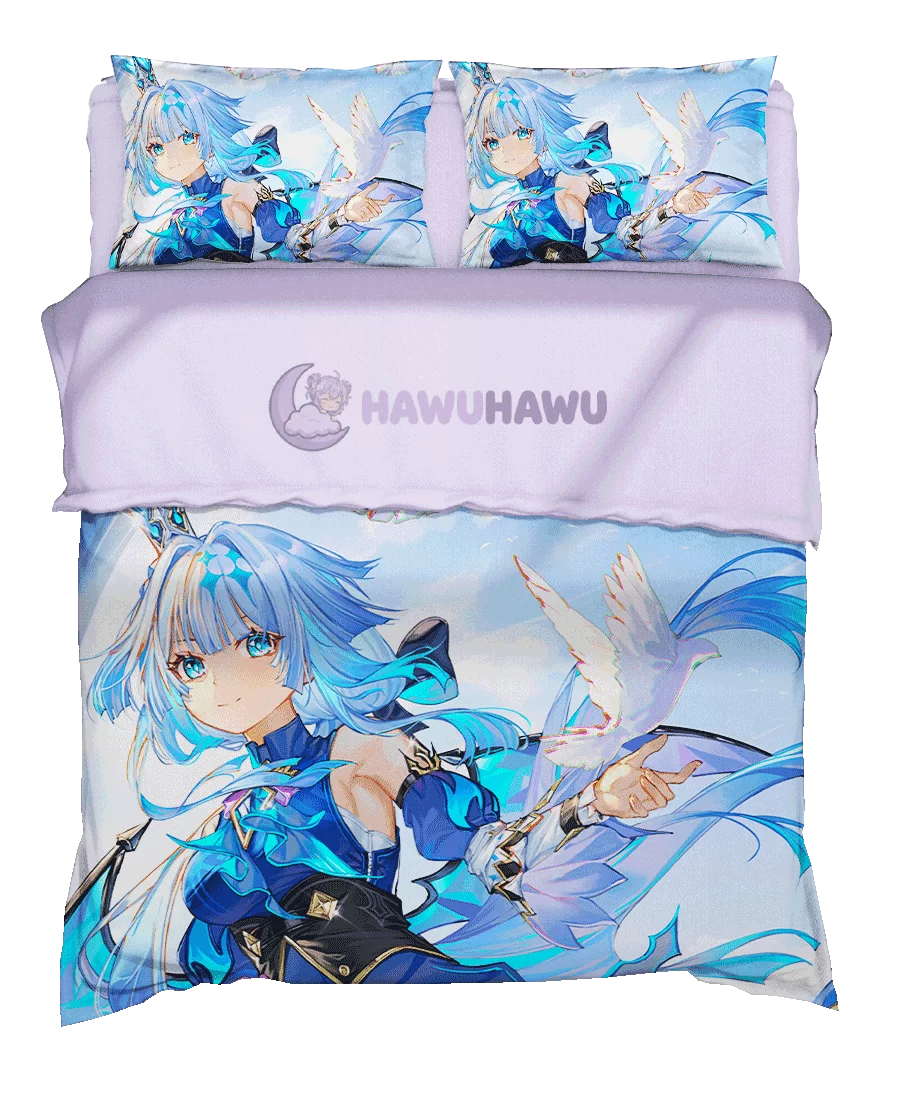 Cerydra Honkai Star Rail Bedding Set 4-Piece HD Print - HaWuHaWu