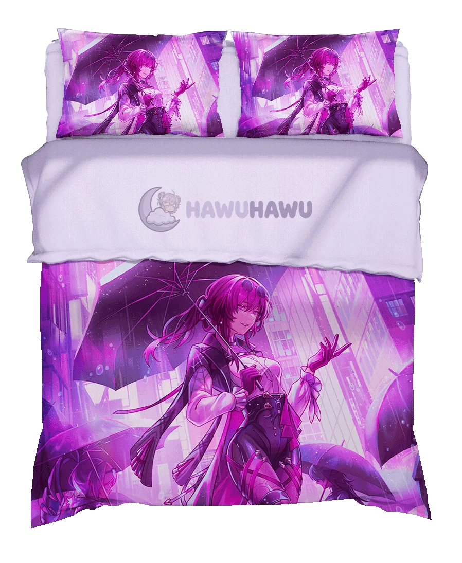 Kafka Honkai Star Rail Bedding Set 4-Piece HD Print - HaWuHaWu