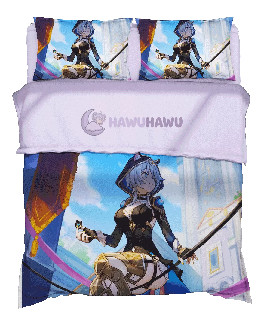 Cipher Honkai Star Rail Bedding Set 4-Piece HD Print - HaWuHaWu