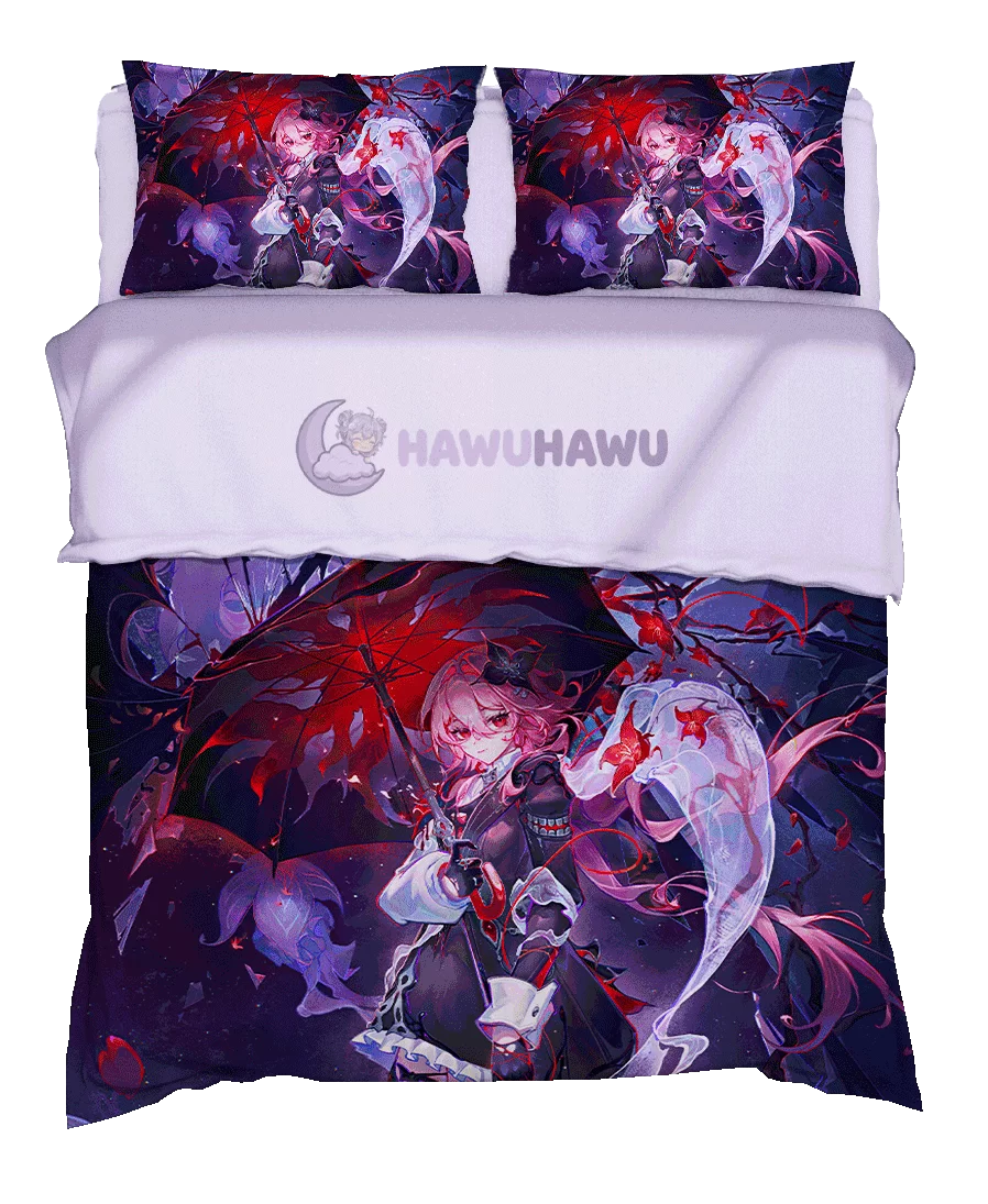 Evernight Honkai Star Rail Bedding Set 4-Piece HD Print - HaWuHaWu