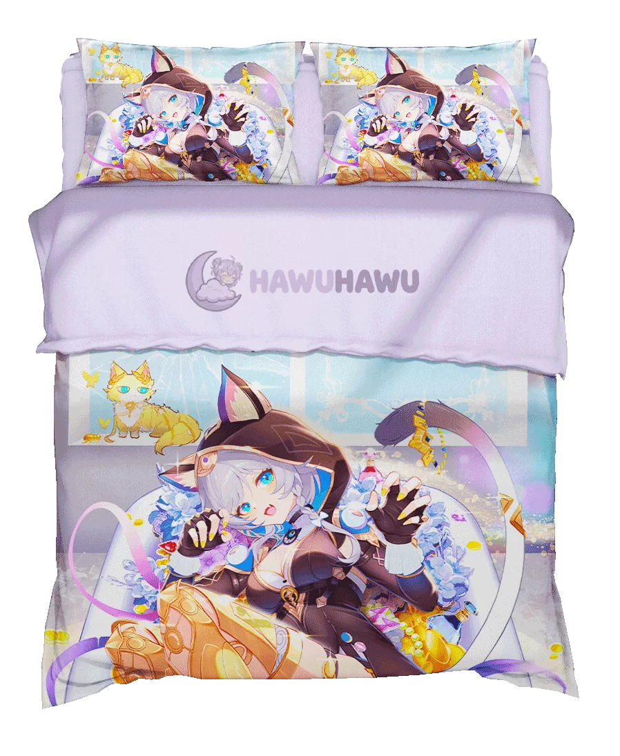 Cipher Honkai Star Rail Bedding Set 4-Piece HD Print - HaWuHaWu