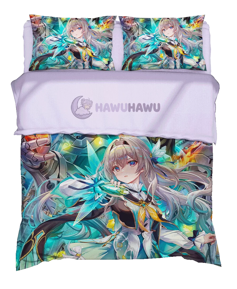 Firefly Honkai Star Rail Bedding Set 4-Piece HD Print - HaWuHaWu
