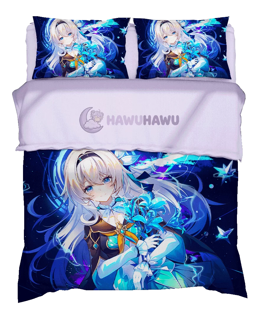 Firefly Honkai Star Rail Bedding Set 4-Piece HD Print - HaWuHaWu