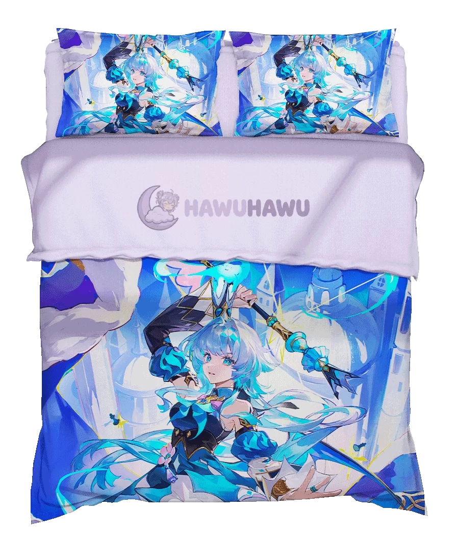 Cerydra Honkai Star Rail Bedding Set 4-Piece HD Print - HaWuHaWu