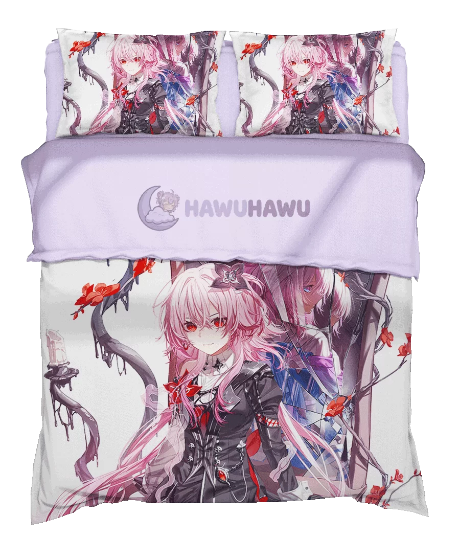 Evernight Honkai Star Rail Bedding Set 4-Piece HD Print - HaWuHaWu