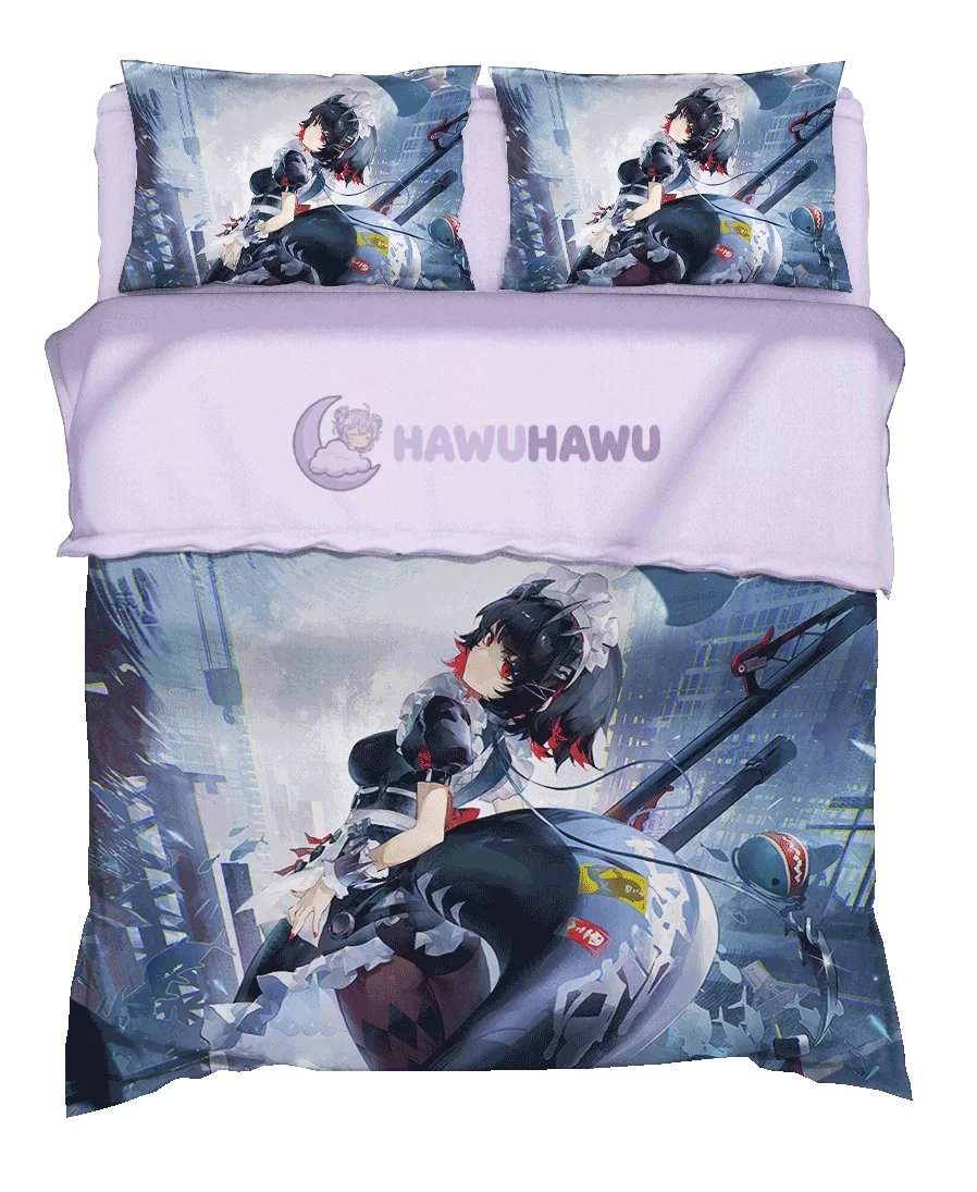 Ellen Joe Zenless Zone Zero Bedding Set 4-Piece HD Print - HaWuHaWu