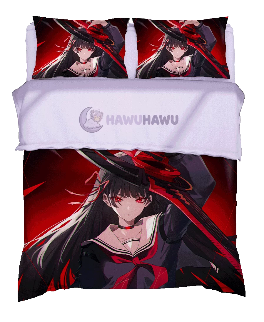 Chisa Wuthering Waves Bedding Set 4-Piece HD Print - HaWuHaWu