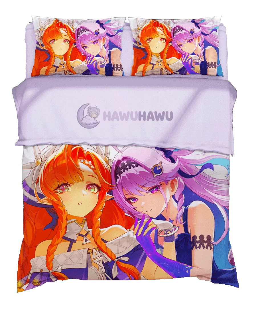 Sigrika&Denia Wuthering Waves Bedding Set 4-Piece HD Print - HaWuHaWu