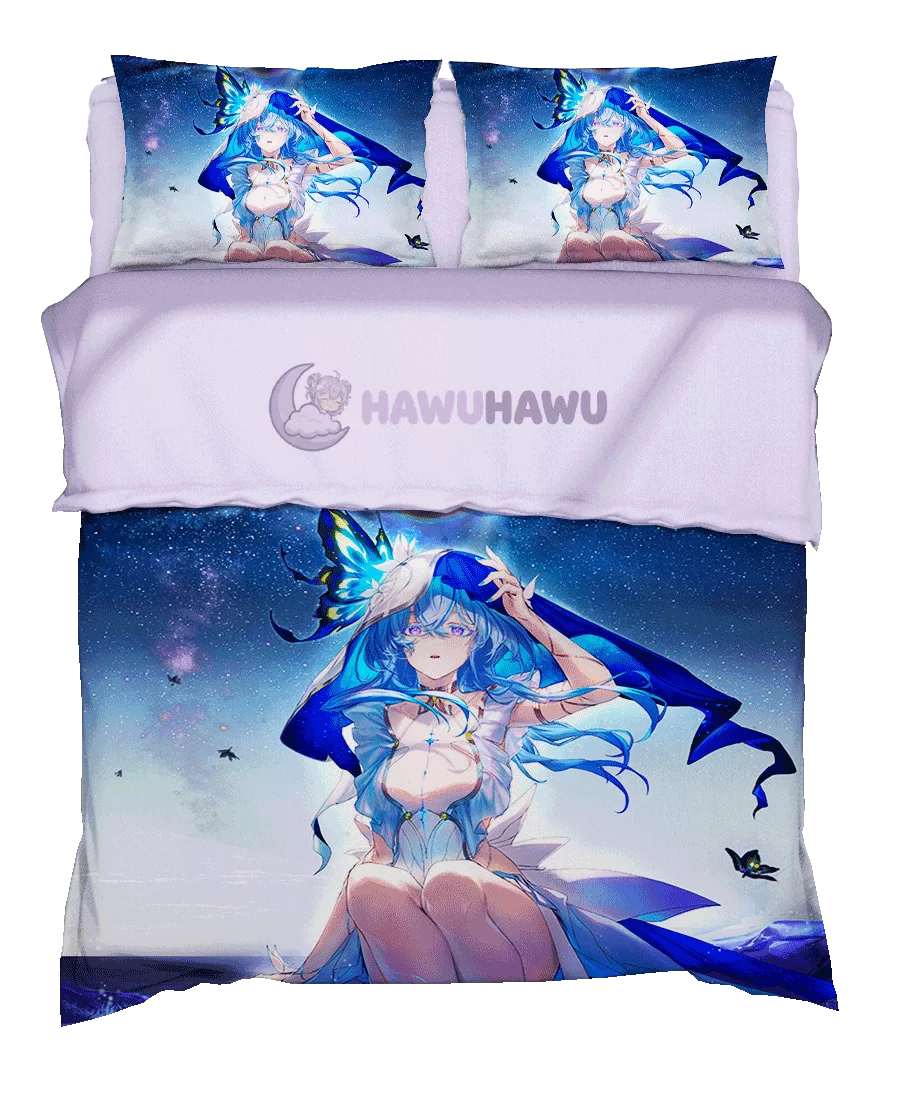 The Shorekeeper Wuthering Waves Bedding Set 4-Piece HD Print - HaWuHaWu