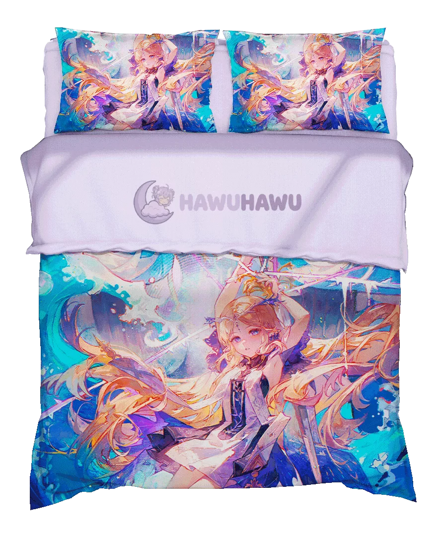 Cartethyia Wuthering Waves Bedding Set 4-Piece HD Print - HaWuHaWu