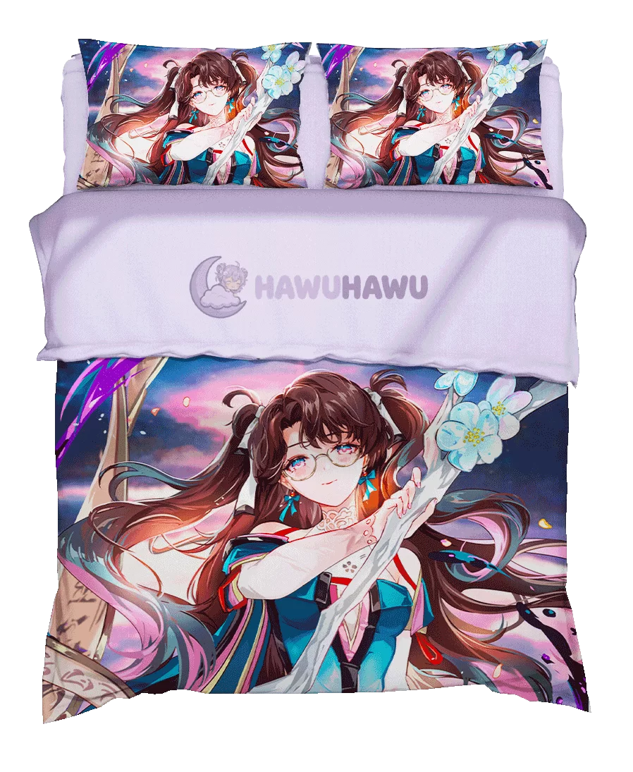 Zhezhi Wuthering Waves Bedding Set 4-Piece HD Print - HaWuHaWu