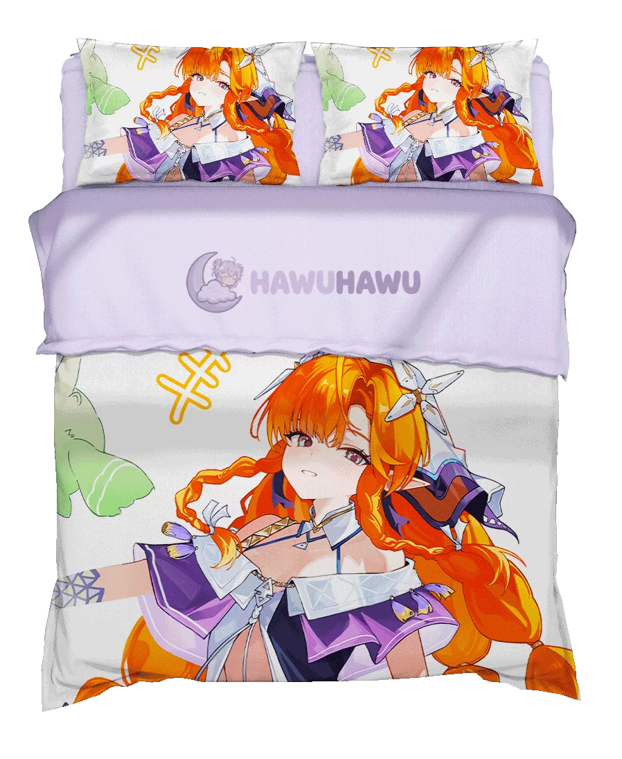 Sigrika Wuthering Waves Bedding Set 4-Piece HD Print - HaWuHaWu