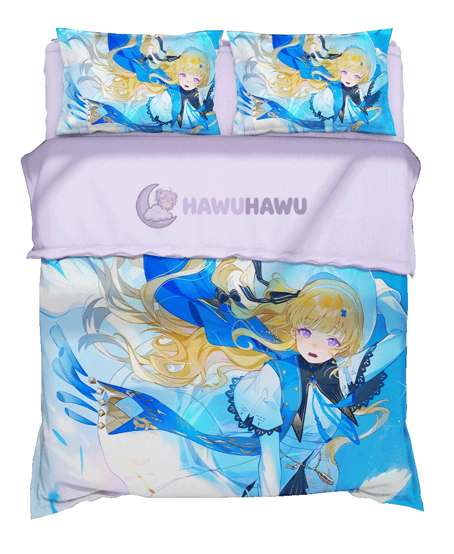 Phoebe Wuthering Waves Bedding Set 4-Piece HD Print - HaWuHaWu