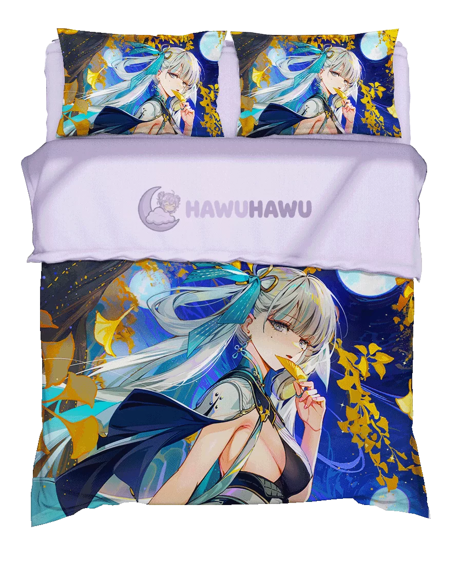 Jinhsi Wuthering Waves Bedding Set 4-Piece HD Print - HaWuHaWu
