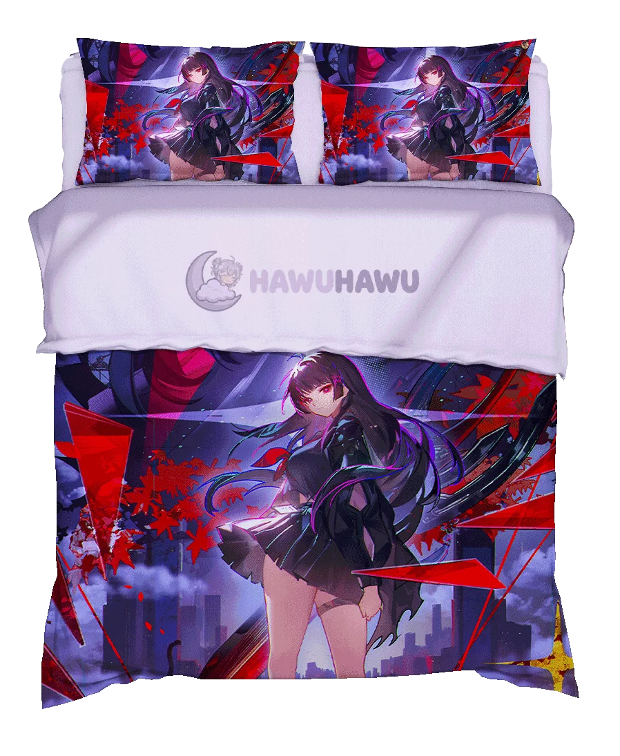 Chisa Wuthering Waves Bedding Set 4-Piece HD Print - HaWuHaWu