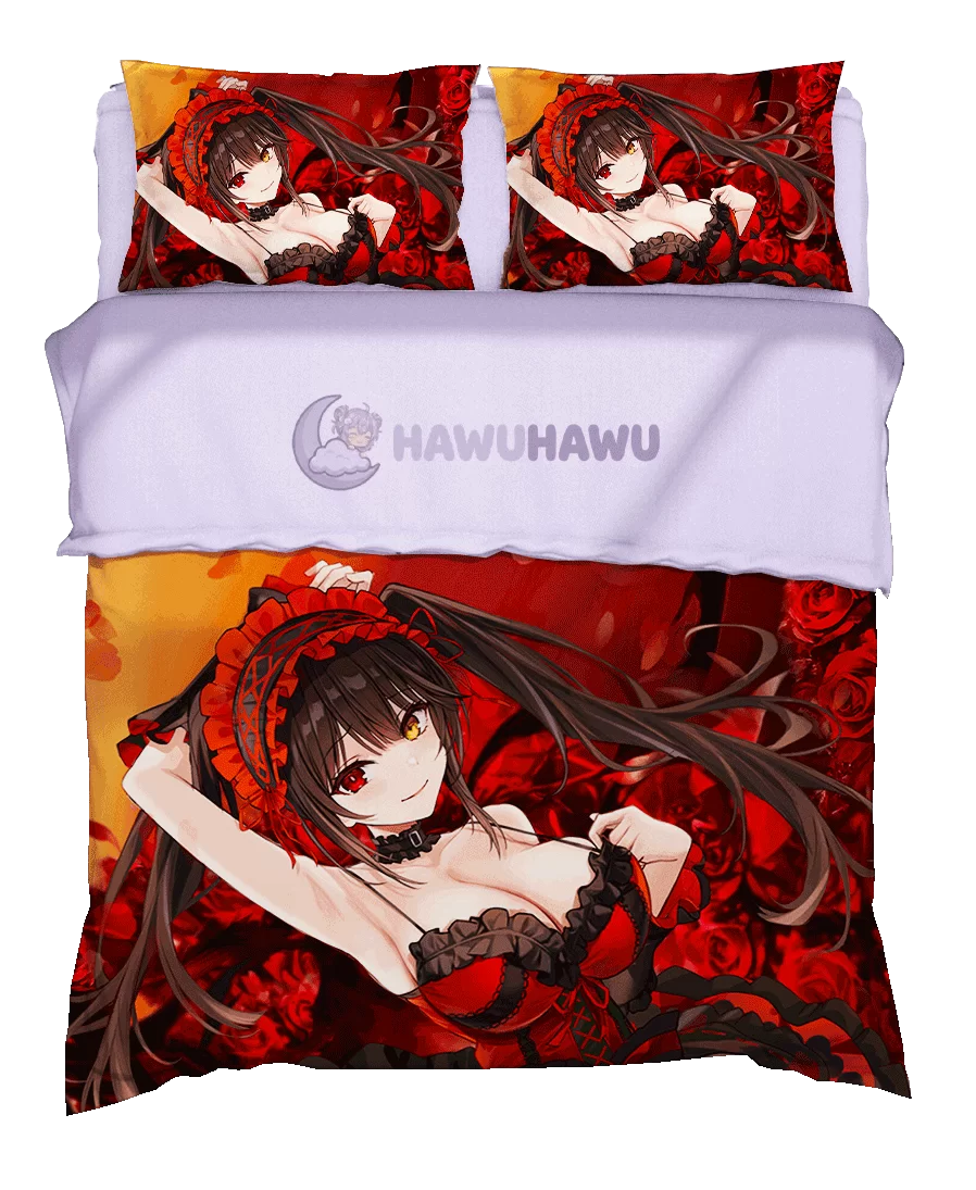 Kurumi Tokisaki Date A Live Bedding Set 4-Piece HD Print - HaWuHaWu
