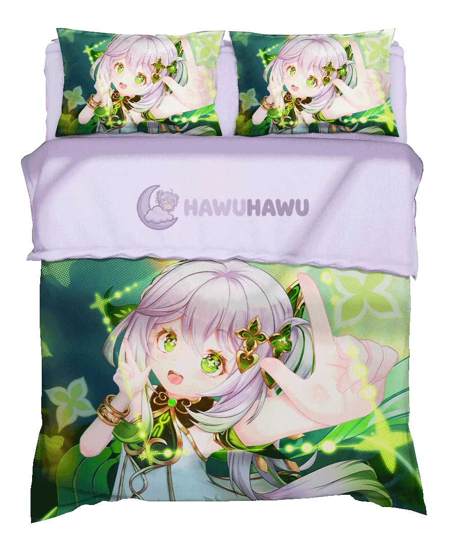Nahida Genshin Impact Bedding Set 4-Piece HD Print - HaWuHaWu