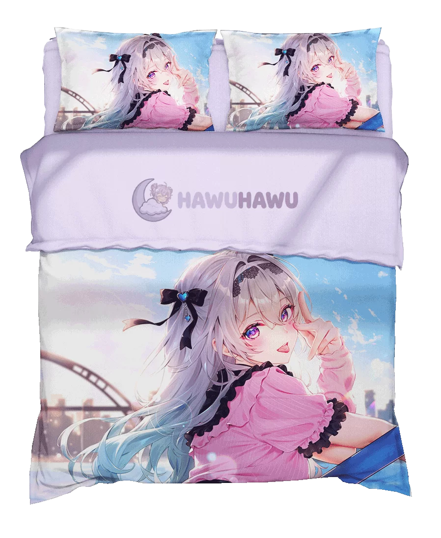 Firefly Honkai Star Rail Bedding Set 4-Piece HD Print - HaWuHaWu