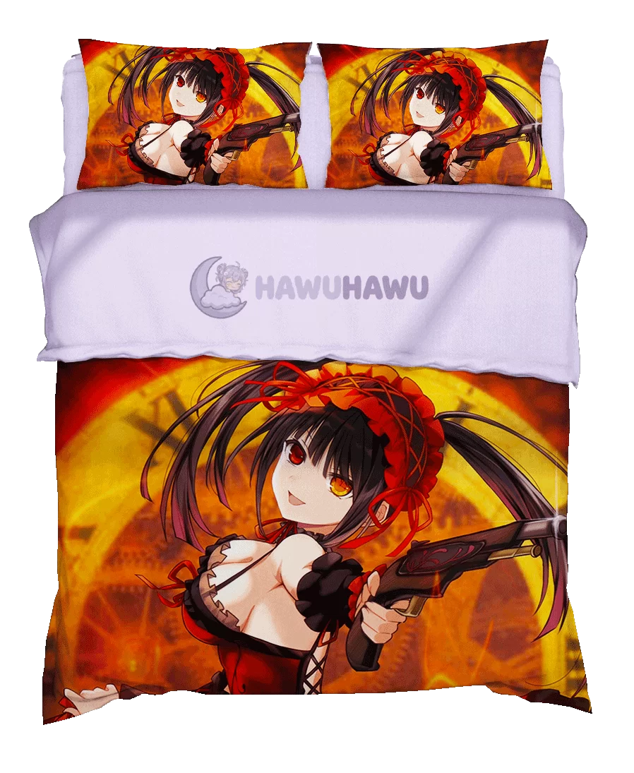 Kurumi Tokisaki Date A Live Bedding Set 4-Piece HD Print - HaWuHaWu