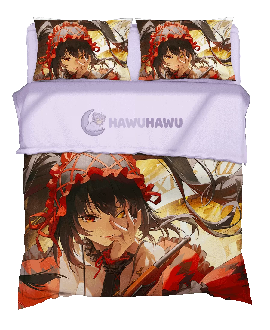 Kurumi Tokisaki Date A Live Bedding Set 4-Piece HD Print - HaWuHaWu