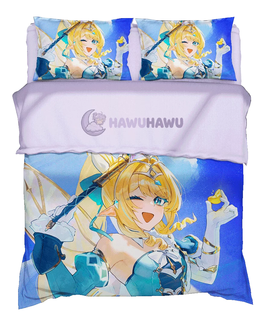 Vesna Genshin Impact Bedding Set 4-Piece HD Print - HaWuHaWu