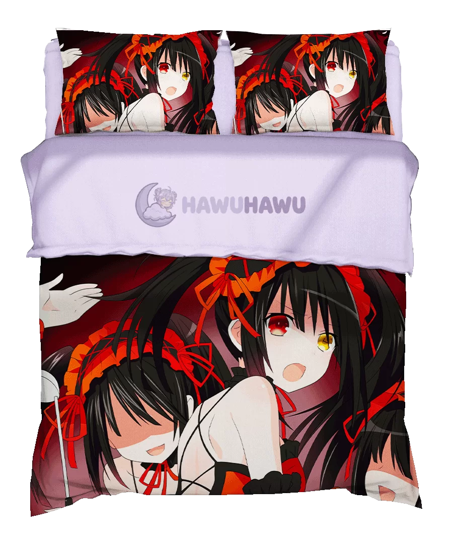 Kurumi Tokisaki Date A Live Bedding Set 4-Piece HD Print - HaWuHaWu